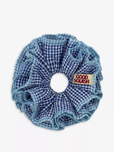 Good Squish Baby Wilder check-pattern cotton-blend hair scrunchie at Collagerie