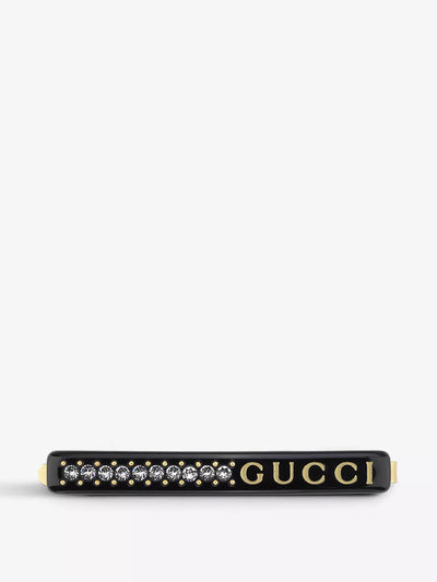 Gucci Crystal-embellished resin hair slide at Collagerie
