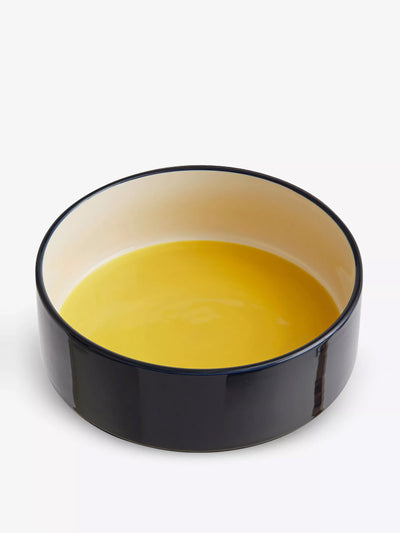 Hay Colour-block large round stoneware dog bowl at Collagerie