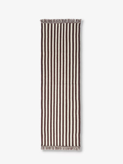 Hay Stripes fringed wool and cotton-blend rug at Collagerie