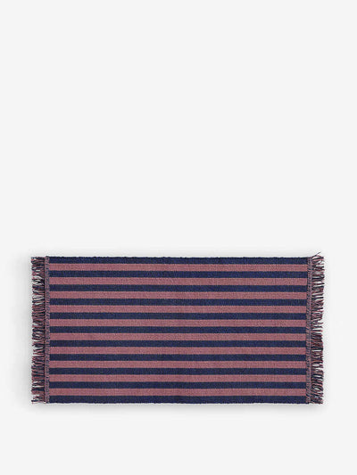 Hay Navy striped cotton doormat at Collagerie
