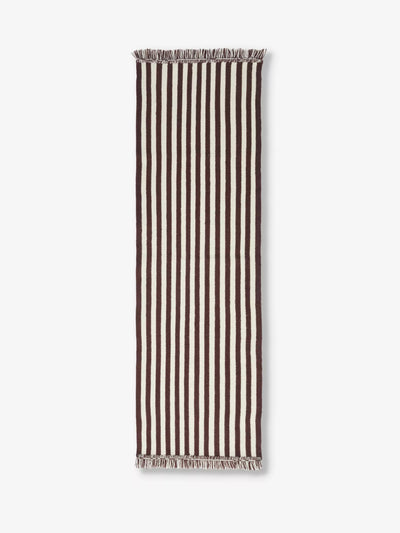 Hay Stripes fringed wool and cotton-blend rug at Collagerie