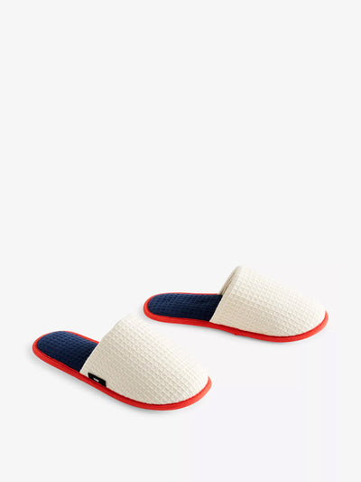 Hay Waffle-texture cotton-blend slippers at Collagerie