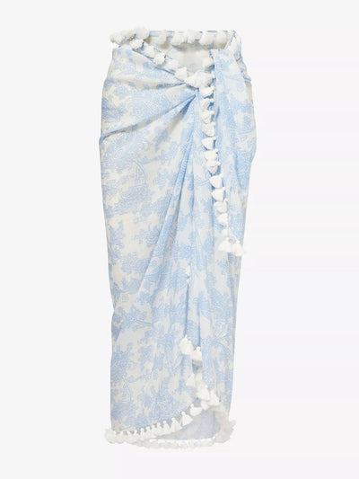 Heidi Klein Playa Paraiso tassel-trim cotton-blend sarong at Collagerie
