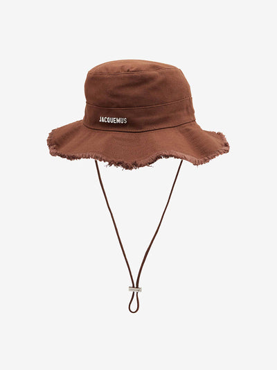 Jacquemus Brown cotton twill hat at Collagerie