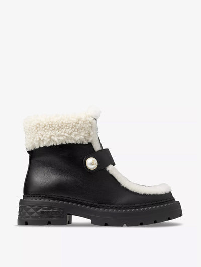 Jimmy Choo Shea shearling-lined suede ankle boots at Collagerie