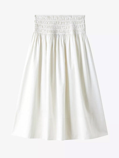 Joseph Leonie shirred-waist cotton midi skirt at Collagerie
