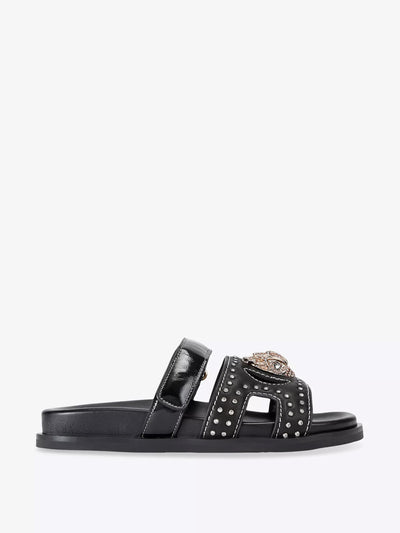 Kurt Geiger Eagle stud cut-out leather sandals at Collagerie