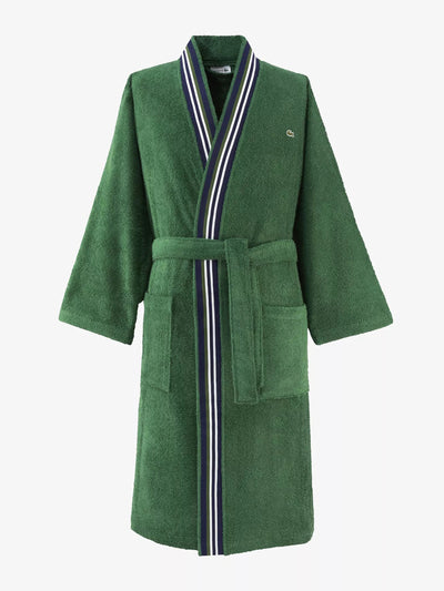 Lacoste Club kimono-style organic terry cotton bathrobe at Collagerie