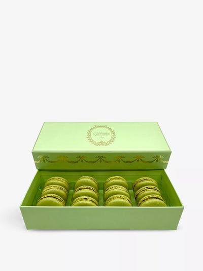 Ladurée Incontournable pistachio macarons (box of 12) at Collagerie