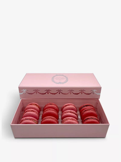 Laduree Pink Intemporel raspberry and rose macarons (box of 12) at Collagerie