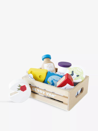 Le Toy Van Cheese and Dairy wooden food crate at Collagerie