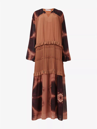 Leem Printed woven maxi kaftan at Collagerie