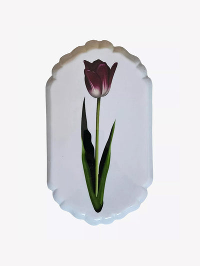 Les Ottomans Tulip-print iron tray at Collagerie