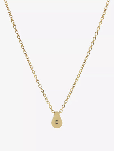 Littlesmith Personalised Initial gold-plated teardrop bead necklace at Collagerie