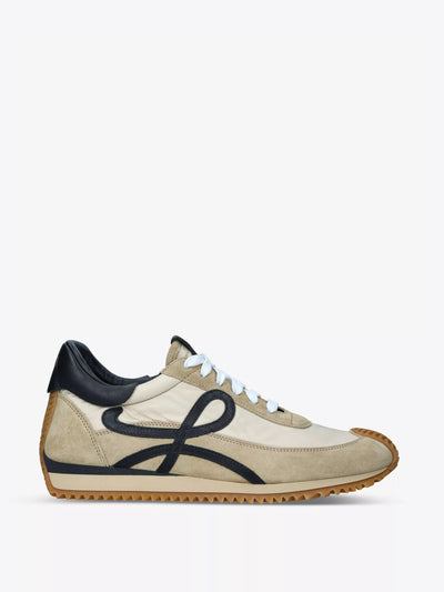 Loewe Flow Runner monogram leather and shell trainers at Collagerie