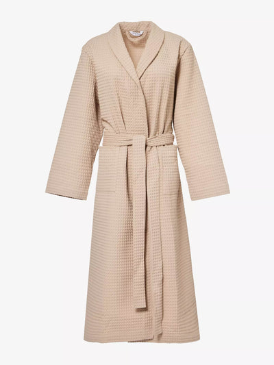 Lounge Underwear Waffle textured cotton-blend dressing gown at Collagerie