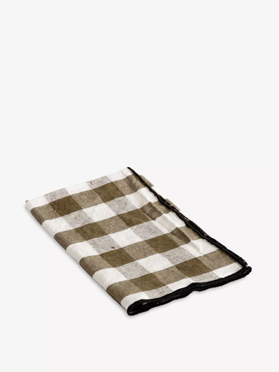 Maison de Vacances Mimi Vichy-linen and cotton-blend canvas tea towel at Collagerie