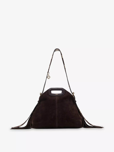 Maje Miss m suede shoulder bag at Collagerie