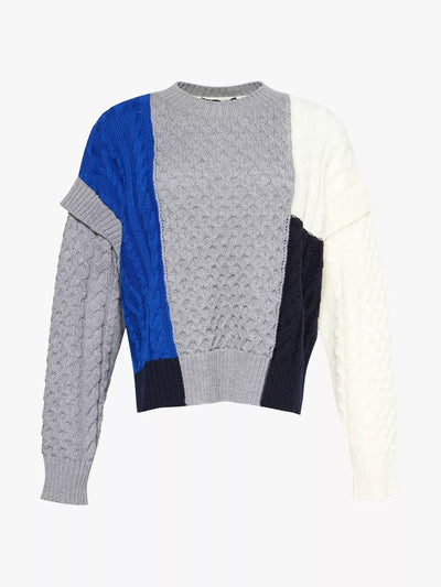 Weekend Max Mara Mestre colour-block virgin-wool jumper at Collagerie