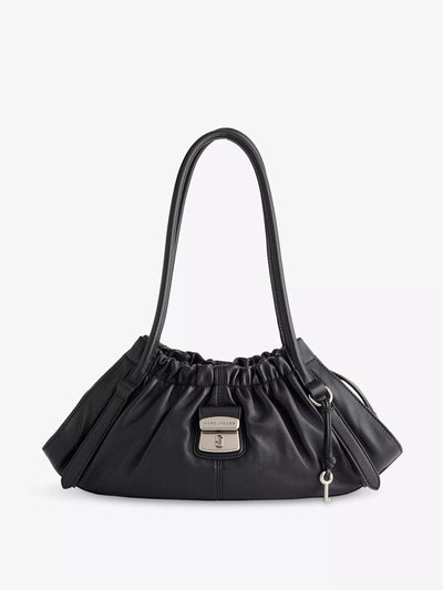 Marc Jacobs Cristina logo-plaque leather satchel bag at Collagerie