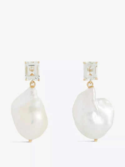 Mateo Baroque amethyst and pearl drop earrings at Collagerie