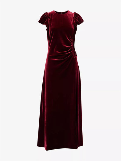 ME+EM Velour draped stretch-woven maxi dress at Collagerie