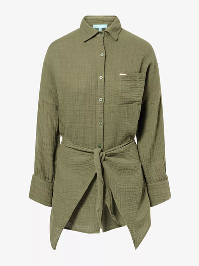 Melissa Odabash Sara wrap-front cotton dress at Collagerie