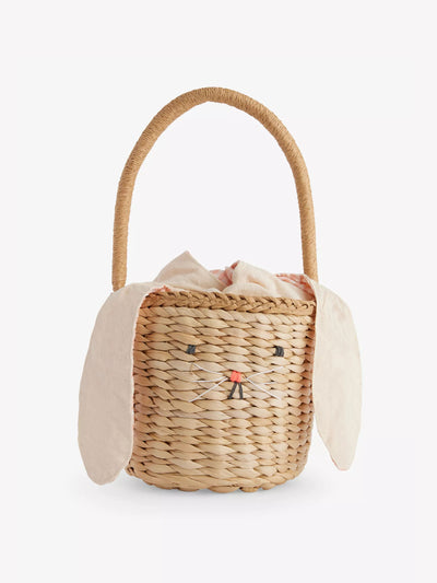Meri Meri Bunny-ears straw bag at Collagerie