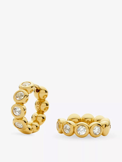 Missoma Tennis 18kt sterling silver and cubic zirconia small hoop earrings at Collagerie