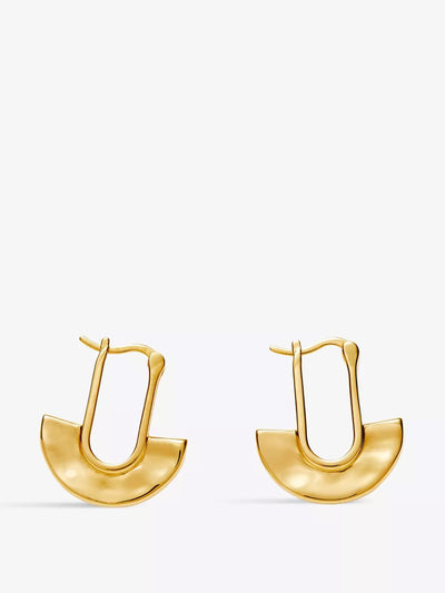 Missoma Zenyu Fan mini 18kt yellow gold-plated vermeil recycled sterling-silver earrings at Collagerie