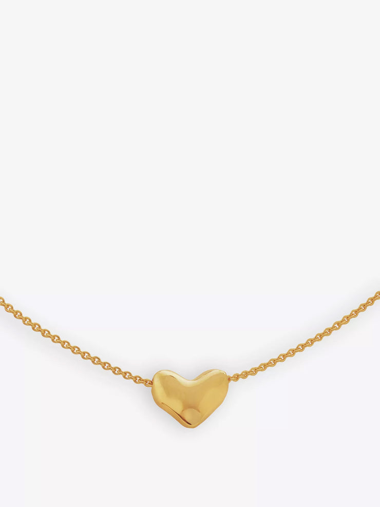 Heart-charm 18kt yellow gold-plated pendant necklace Jewellery and Watches Monica Vinader - Collagerie