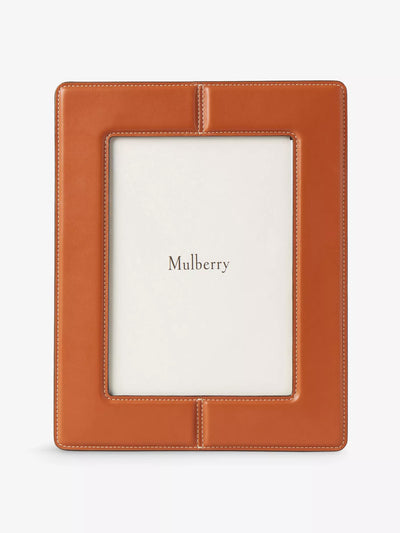 Mulberry Contrast-stitching large leather-blend photo frame at Collagerie