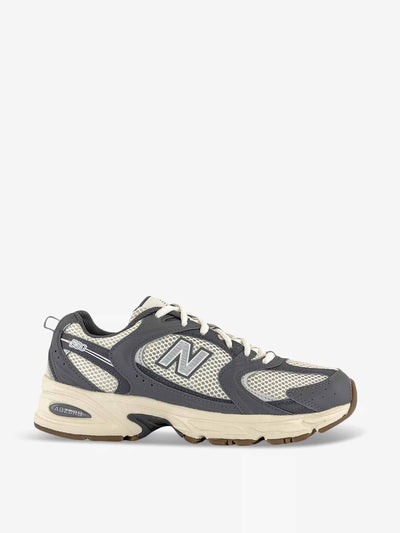 New Balance MR530 logo-embossed leather and mesh low-top trainers at Collagerie