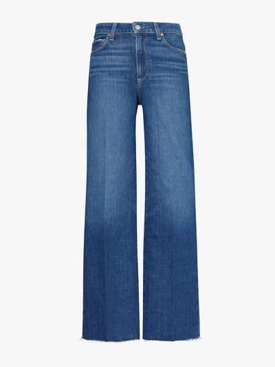 Paige Anessa raw-hem wide-leg high-rise stretch-denim jeans at Collagerie