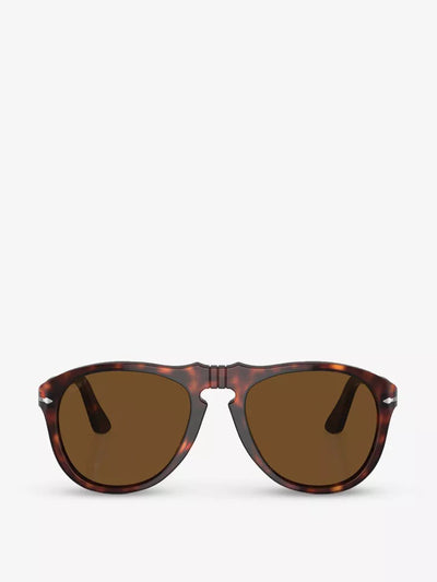 Persol Pilot-frame tortoiseshell acetate sunglasses at Collagerie