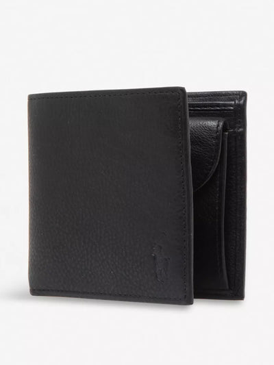Polo Ralph Lauren Pony-embossed coin-pocket pebbled leather wallet at Collagerie
