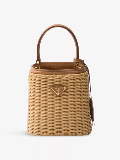 Prada Panier woven tote bag at Collagerie