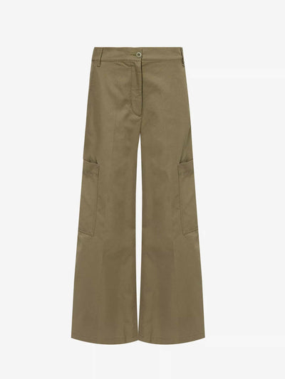 Weekend Max Mara Quiz wide-leg cotton trousers at Collagerie