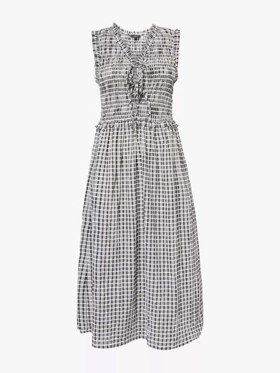 Rails Adine check-print woven midi dress at Collagerie