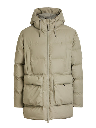 Rains Alta long quilted rubberised coat at Collagerie