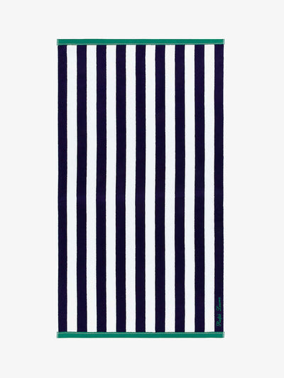 Ralph Lauren Home Navy and white striped beach towel at Collagerie