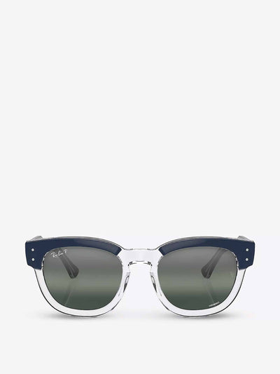 Ray-Ban Blue and clear square-frame sunglasses at Collagerie