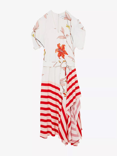 Reiss Alicia floral stripe-print woven maxi dress at Collagerie