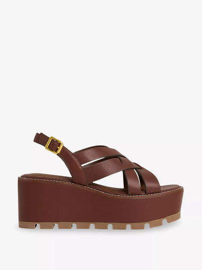 Reiss Naomi leather wedge sandals at Collagerie