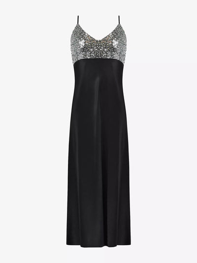 Ro&Zo Sequin-embellished V-neck stretch-woven midi dress at Collagerie