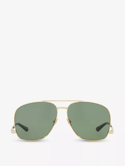 Saint Laurent Pilot-frame metal sunglasses at Collagerie