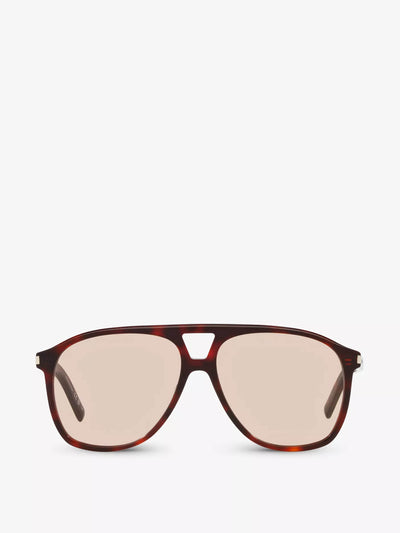 Saint Laurent YS000473 SL 596 Dune rectangle-frame acetate sunglasses at Collagerie