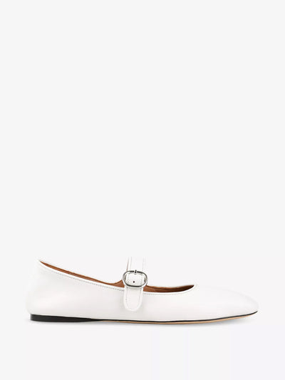 Sandro Buckle-strap leather Mary Jane flats at Collagerie