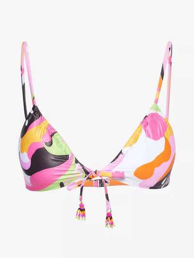 Seafolly Rio abstract-print recycled-polyester stretch bikini top at Collagerie